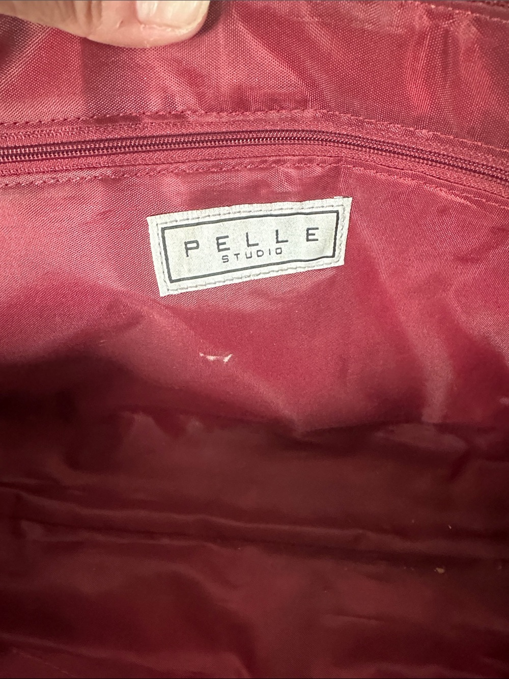 Pelle Studio Burgundy Leather Shoulder Bag with Turn-Lock - Picture 8 of 8